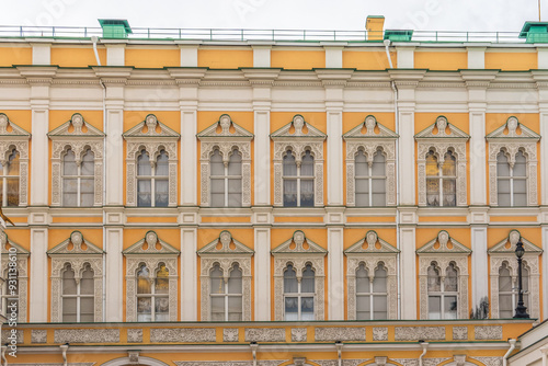 Decoration of facade Grand Kremlin Palace in Moscow, Russia