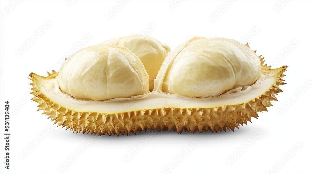 Durian fruit on white background Durian fruit on white background