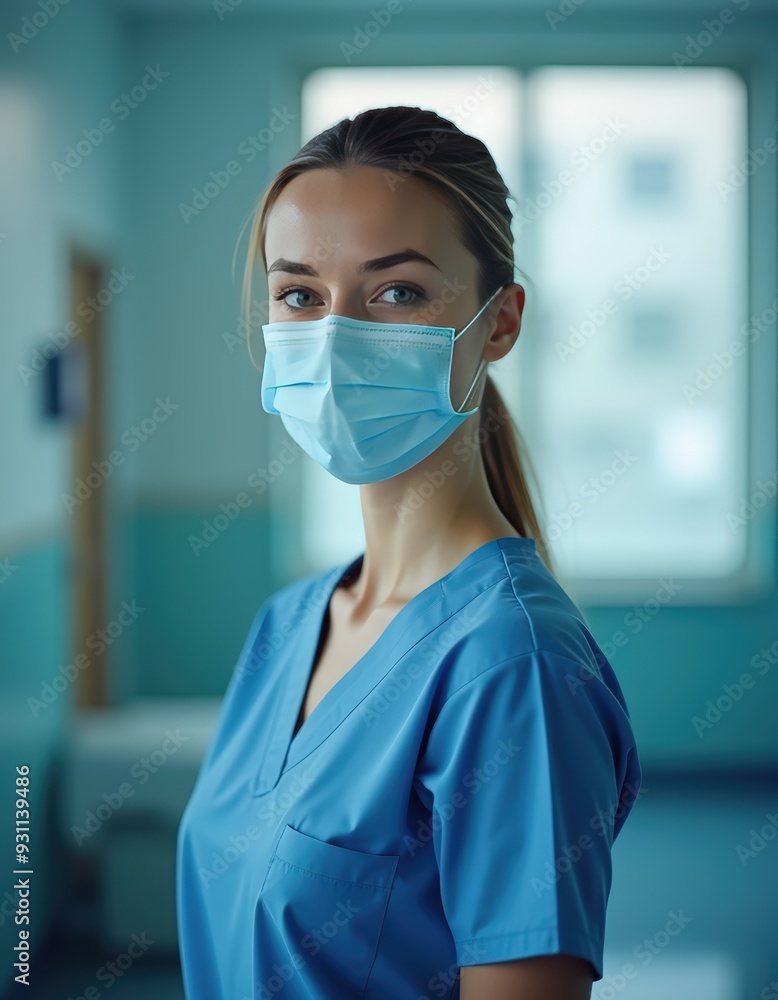 Portrait nurse at hospital blur background, Medical surgeon Portrait nurse at hospital blur background, Medical surgeon