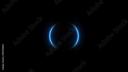 glowing neon radio waves signal icon animation. Noise frequency signal animation background.