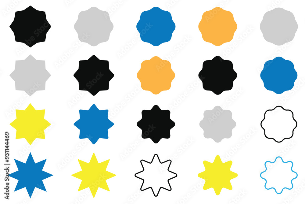 star icon and favorite icon set. Vector illustration isolated on white background. star icon and favorite icon set. Vector illustration isolated on white background.