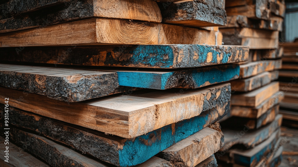 wooden boards neatly arranged in a warehouse, showcasing the texture and grain of the wood in a well-organized setting wooden boards neatly arranged in a warehouse, showcasing the texture and grain of the wood in a well-organized setting