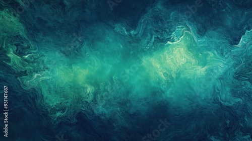 Abstract Swirling Blue and Green Background