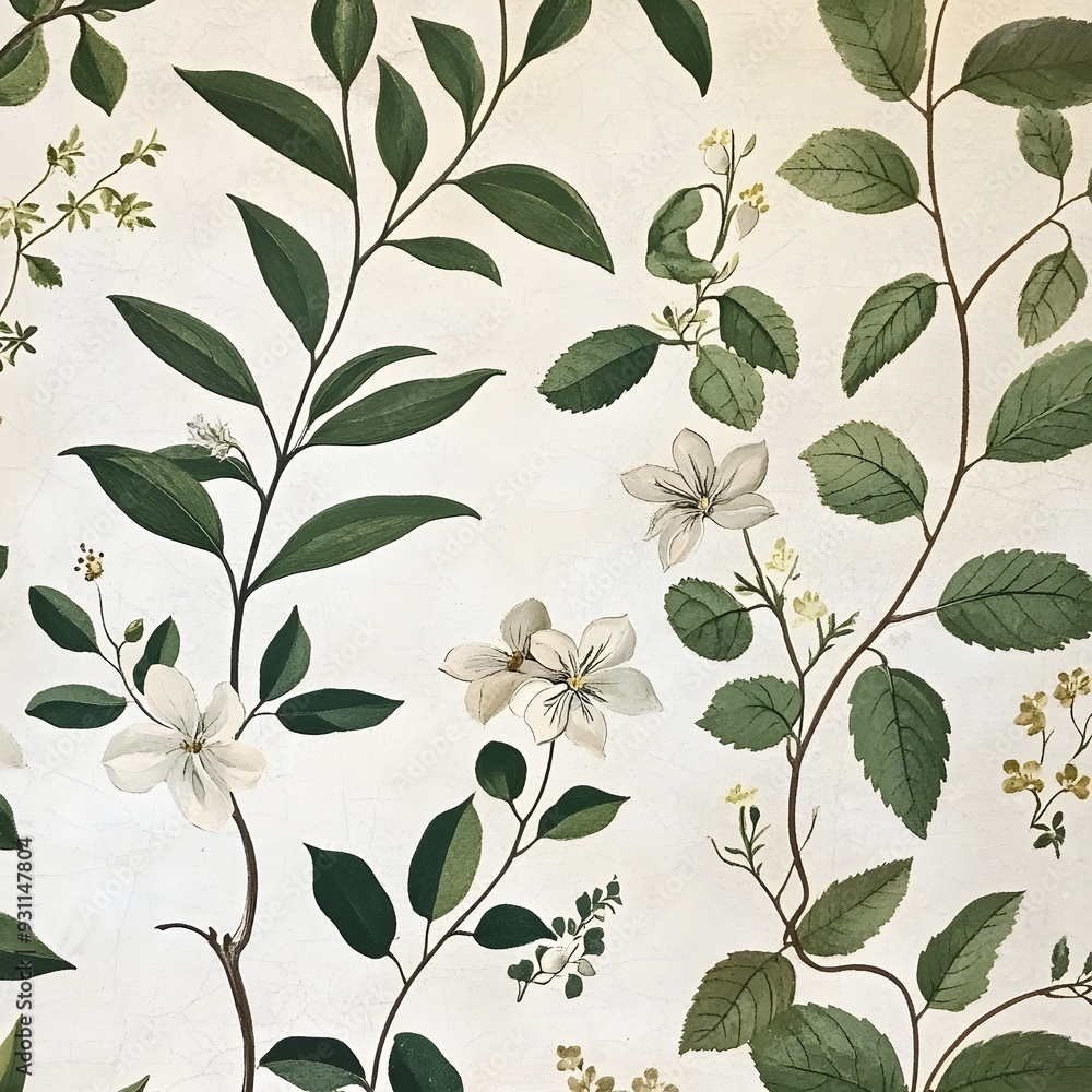 seamless pattern with leaves wallpaper, tile seamless pattern with leaves wallpaper, tile