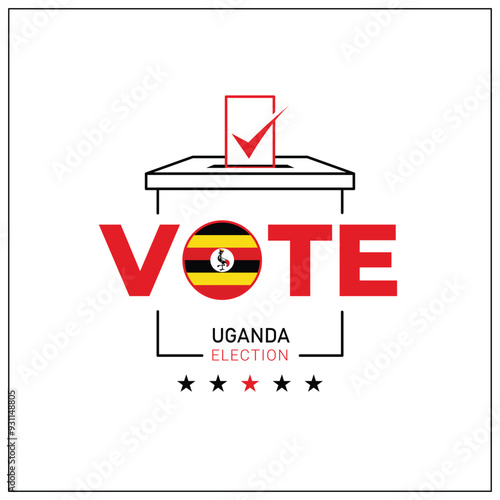 Uganda voting, Uganda citizen participation in voting, going to vote, voting, hand leaving vote, positive vote, negative vote, hand leaving paper in ballot box, elections, election of ruler.
