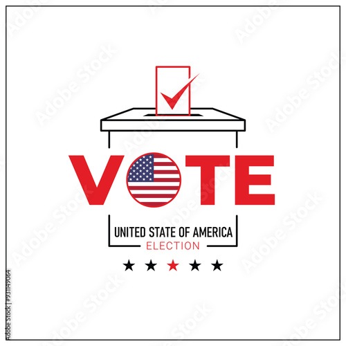 United State of America voting, USA citizen participation in voting, going to vote, voting, hand leaving vote, positive vote, negative vote, hand leaving paper in ballot box.