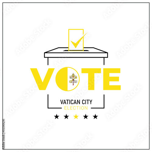 Vatican City voting, Vatican citizen participation in voting, going to vote, voting, hand leaving vote, positive vote, negative vote, hand leaving paper in ballot box, elections, election of ruler.