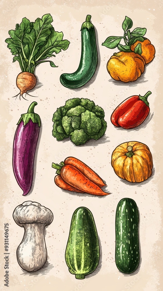 Children's drawing style vegetables pattern with colored wax crayons,Painting like a child,chilli,avocado,onion,organic farm,tomato,carrot,Recreation and painting,Doodle drawing by hand. Children's drawing style vegetables pattern with colored wax crayons,Painting like a child,chilli,avocado,onion,organic farm,tomato,carrot,Recreation and painting,Doodle drawing by hand.