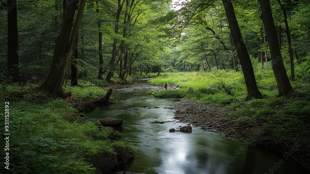 Obraz premium Serene Forest Stream