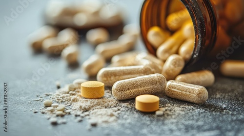 Pills Spilled from Bottle