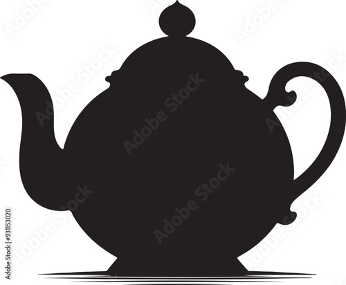 Teapot sihlhouette vector design