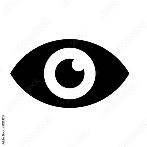 Show information eye vector flat icon