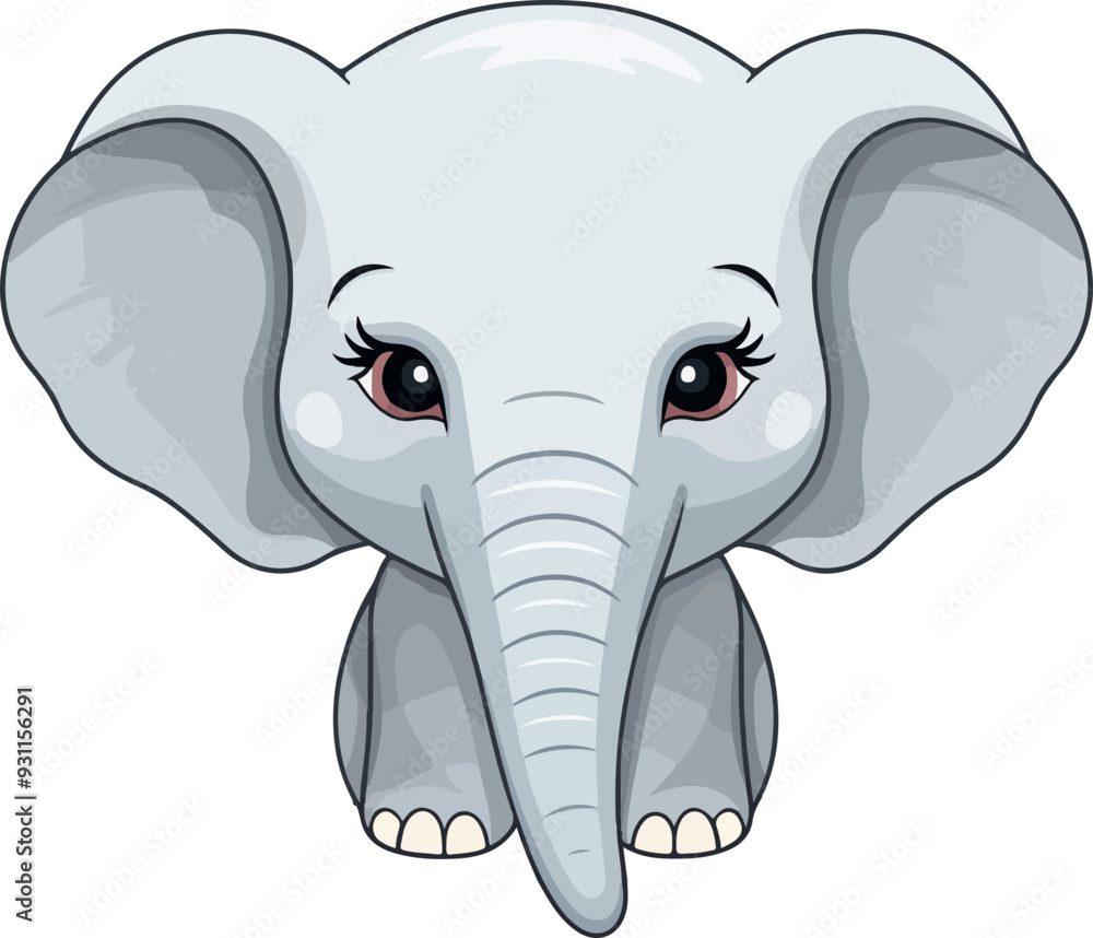 Cute elephant clipart desing illustration Cute elephant clipart desing illustration