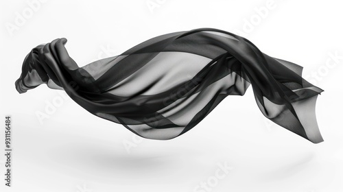 Flowing Black Fabric