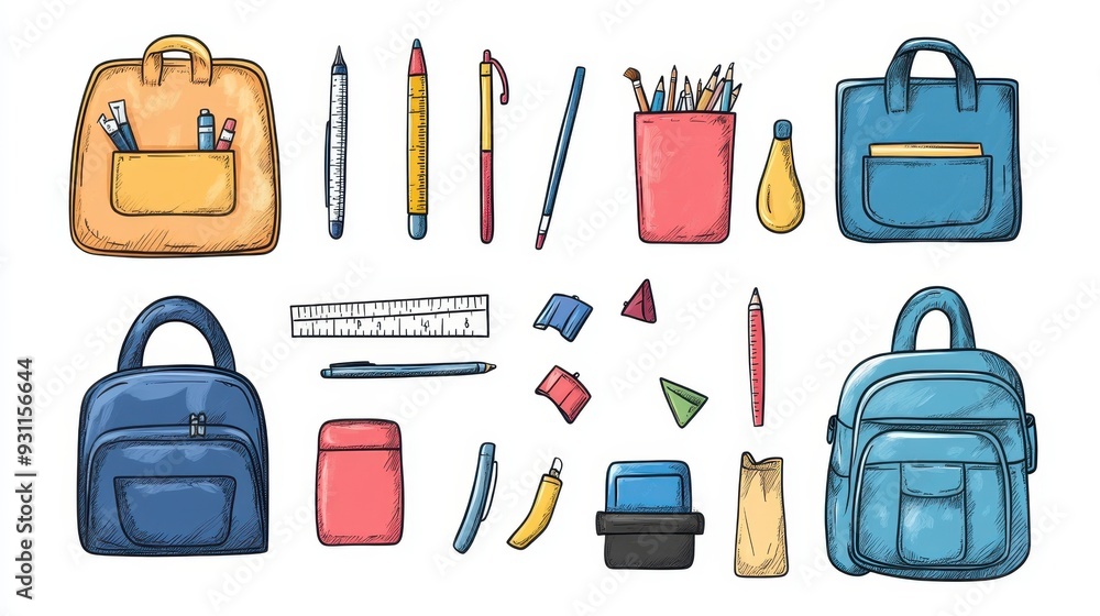3D back to school seamless,vector kids cartoon education banner,backpack,Multicolored paints with a tassel, pen,book,School and education set collection icons,vector symbol stock illustration web. 3D back to school seamless,vector kids cartoon education banner,backpack,Multicolored paints with a tassel, pen,book,School and education set collection icons,vector symbol stock illustration web.