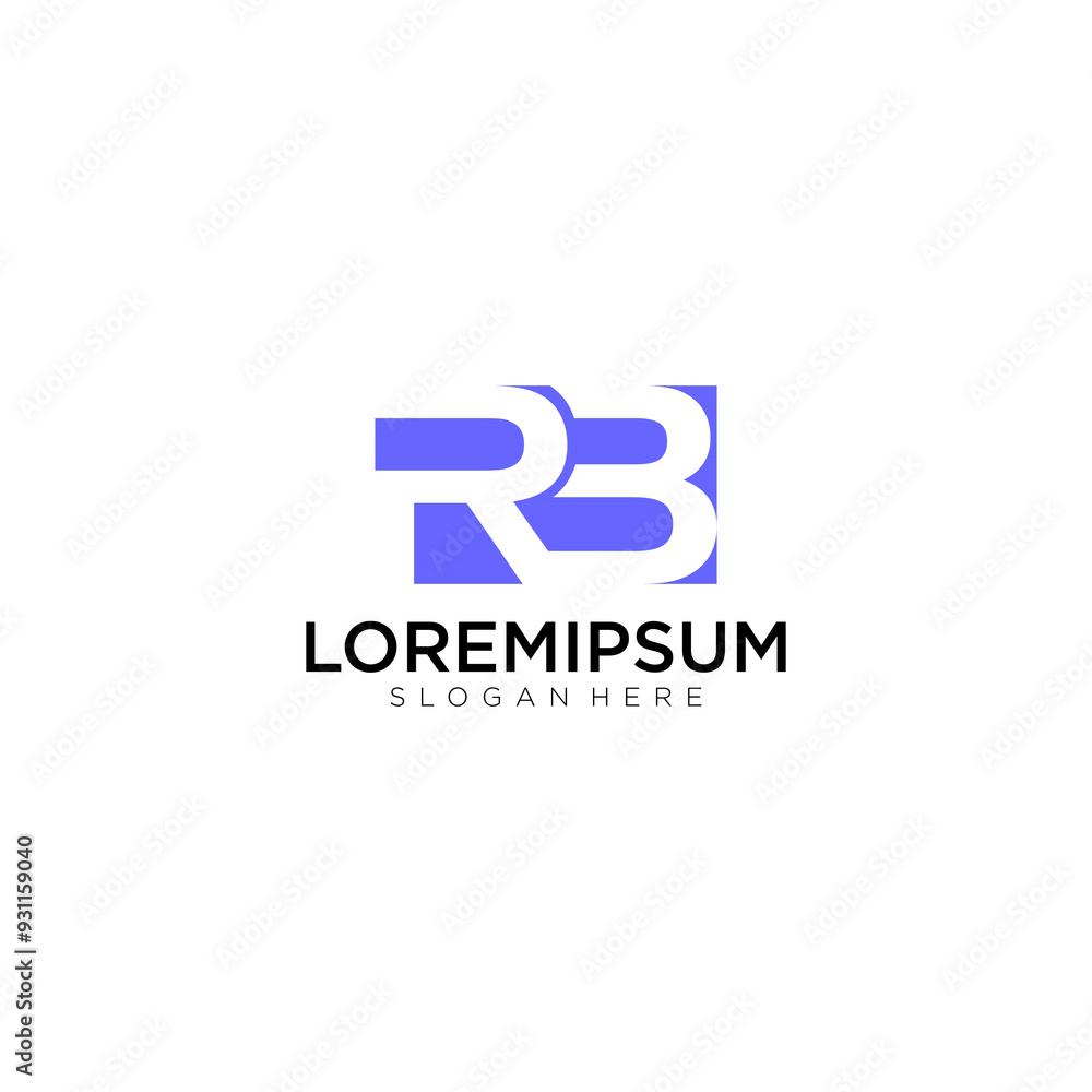 letter RB abstract modern logo letter RB abstract modern logo