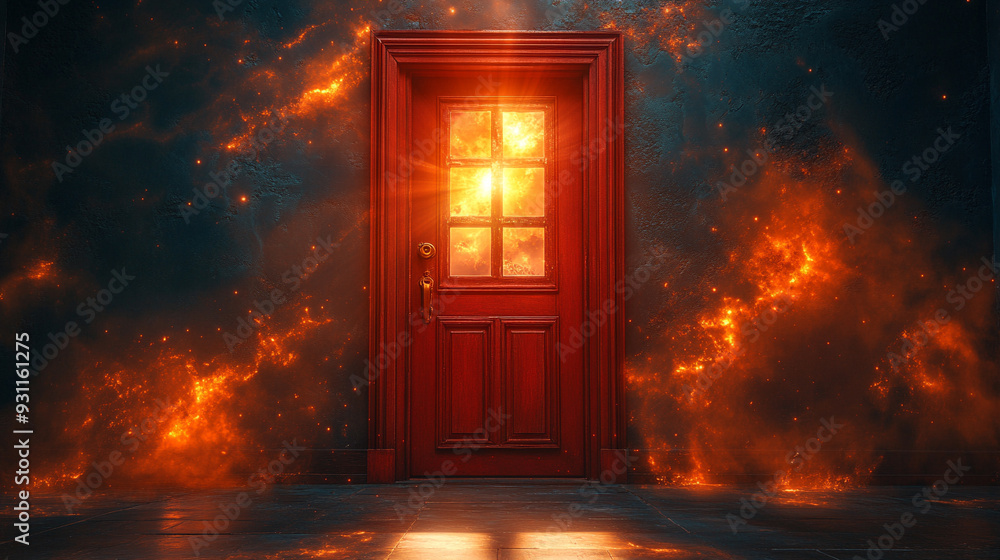 beam of light shines through the edges of a closed door, casting a soft glow that highlights the cracks and borders. The image evokes themes of hope, mystery, and the potential for new beginnings beyo beam of light shines through the edges of a closed door, casting a soft glow that highlights the cracks and borders. The image evokes themes of hope, mystery, and the potential for new beginnings beyo