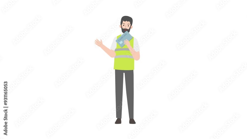 Man holding credit card Man holding credit card
