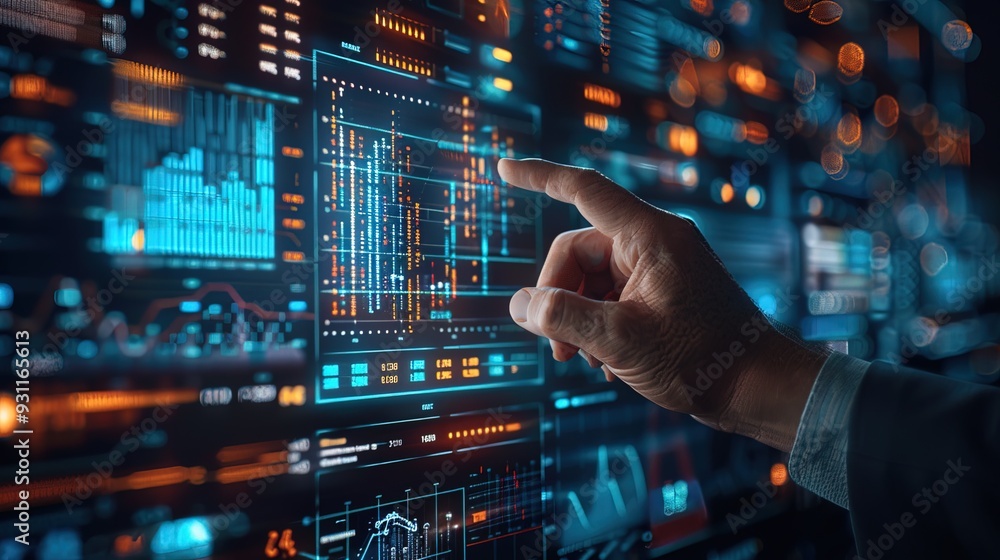 Businessman analysis calculates financial data of growth for long-term investments with digital graph and profitability of companies with positive indicators Businessman analysis calculates financial data of growth for long-term investments with digital graph and profitability of companies with positive indicators