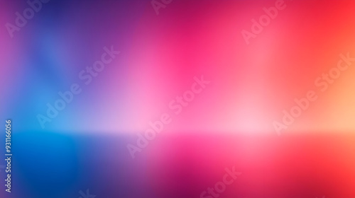 A vibrant abstract gradient background with blue, pink, and red hues.