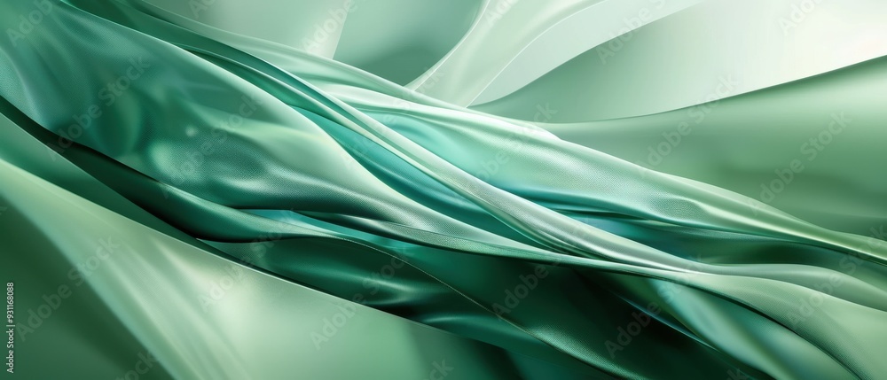 Abstract Green Fabric Waves. Abstract Green Fabric Waves.