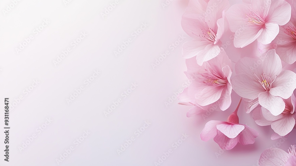 Close-up Delicate Cherry Blossom Flowers View Close-up Delicate Cherry Blossom Flowers View