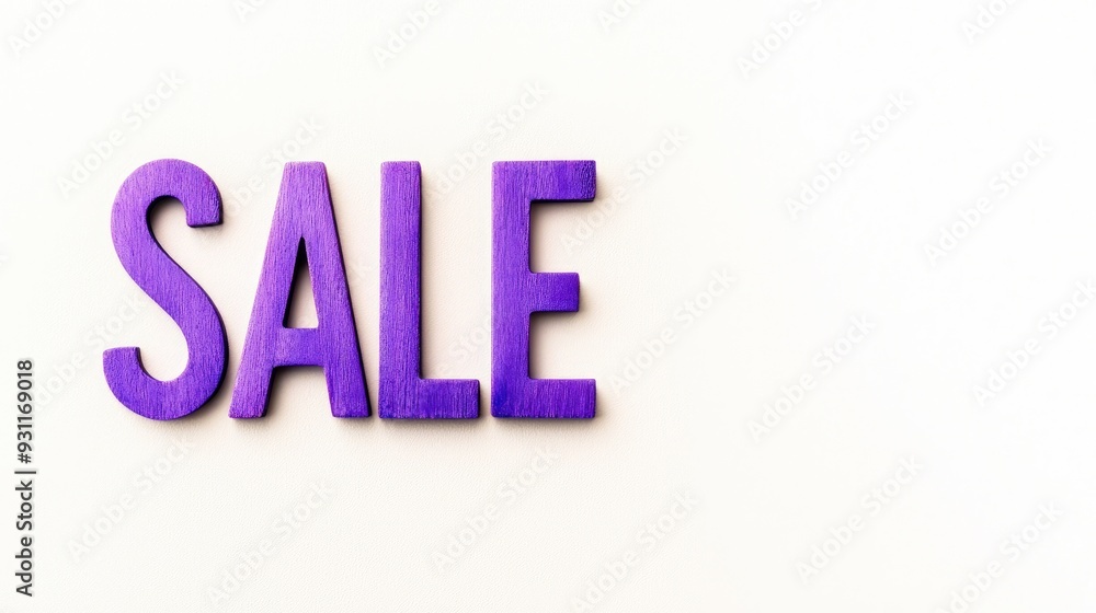 Centralized Word SALE with Purple and Blue Border Centralized Word SALE with Purple and Blue Border