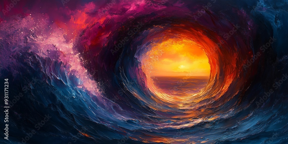 High-Resolution Acrylic Swirl: A Dance of Cyan and Magenta, generative ai High-Resolution Acrylic Swirl: A Dance of Cyan and Magenta, generative ai