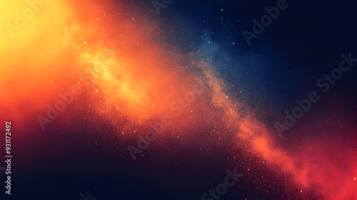 A vibrant cosmic scene showcasing colorful nebulae and stars.