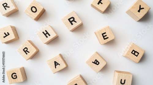 Creative Wood Cubes with Fraud Letters on White Background