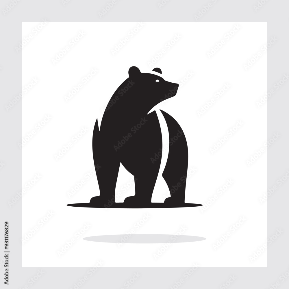 Fototapeta premium bear on a white background vector 