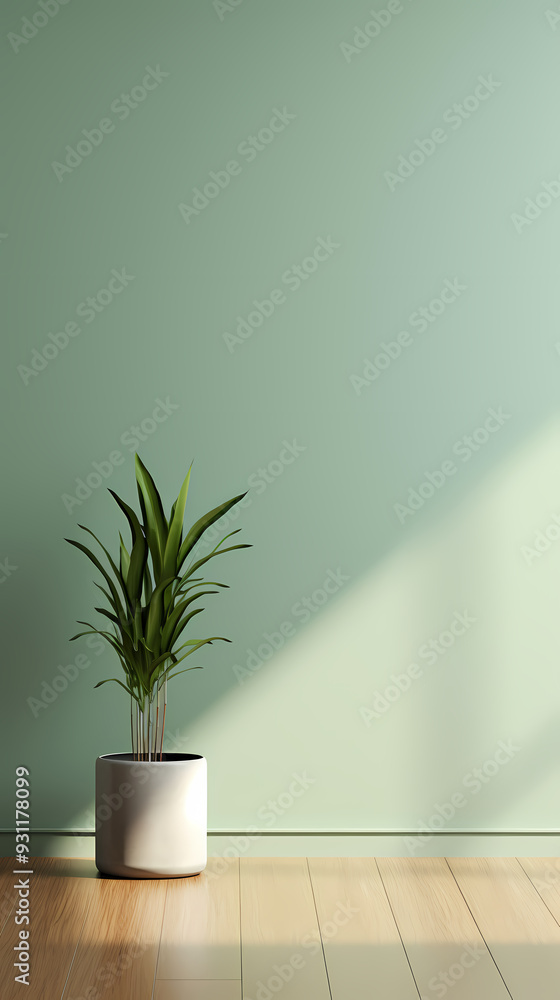 Simple interior design, perfect combination of green tones Simple interior design, perfect combination of green tones