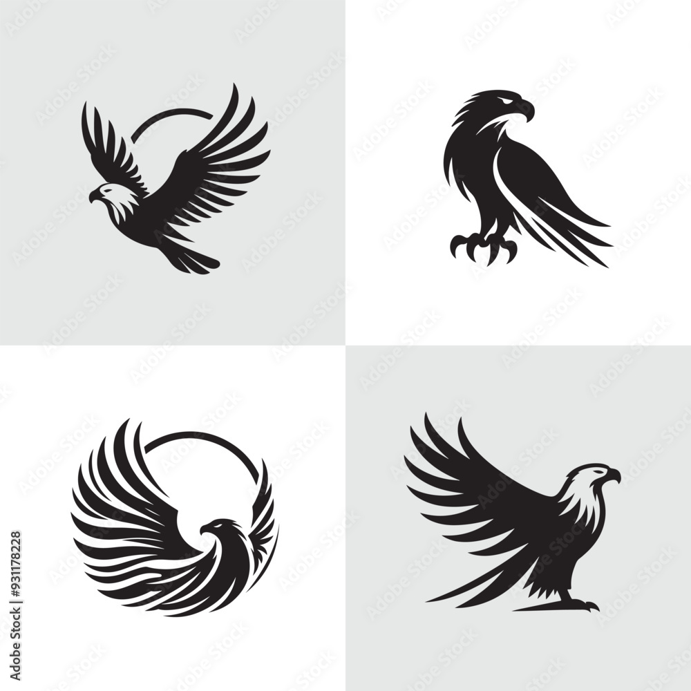 Obraz premium Set of eagle vector