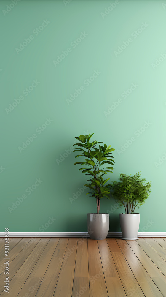 Simple interior design, perfect combination of green tones Simple interior design, perfect combination of green tones
