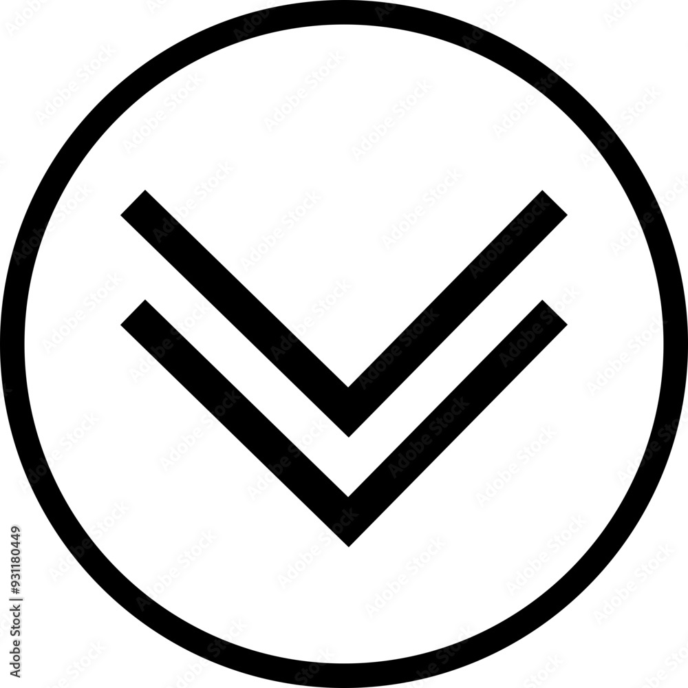 Down arrow vector icon. scroll illustration sign. Animation of arrow bouncing as it slide down. Graphic flat design element pictogram Suitable for app and websites isolated on transparent background. Down arrow vector icon. scroll illustration sign. Animation of arrow bouncing as it slide down. Graphic flat design element pictogram Suitable for app and websites isolated on transparent background.