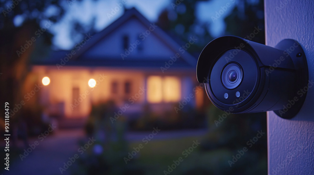 surveillance camera, CCTV security camera operating outdoor, modern home security showing details of advanced technology and vigilance around the area surveillance camera, CCTV security camera operating outdoor, modern home security showing details of advanced technology and vigilance around the area