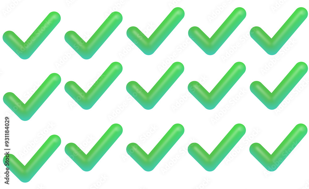 green checkmarks isolated on white background green checkmarks isolated on white background