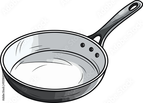 Frying pan clipart desing illustration