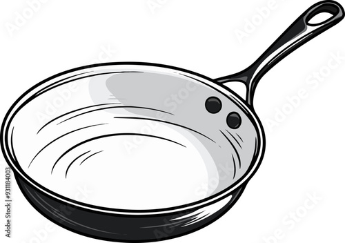 Frying pan clipart desing illustration