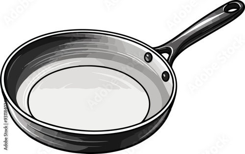 Frying pan clipart desing illustration