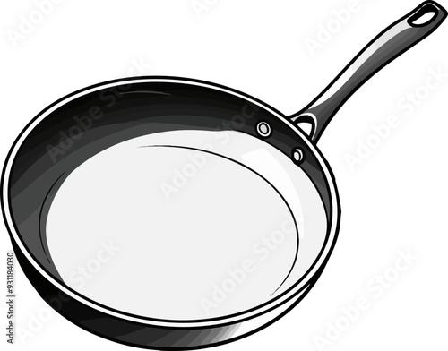 Frying pan clipart desing illustration
