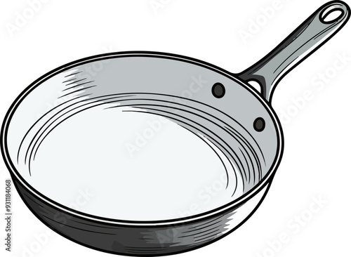 Frying pan clipart desing illustration