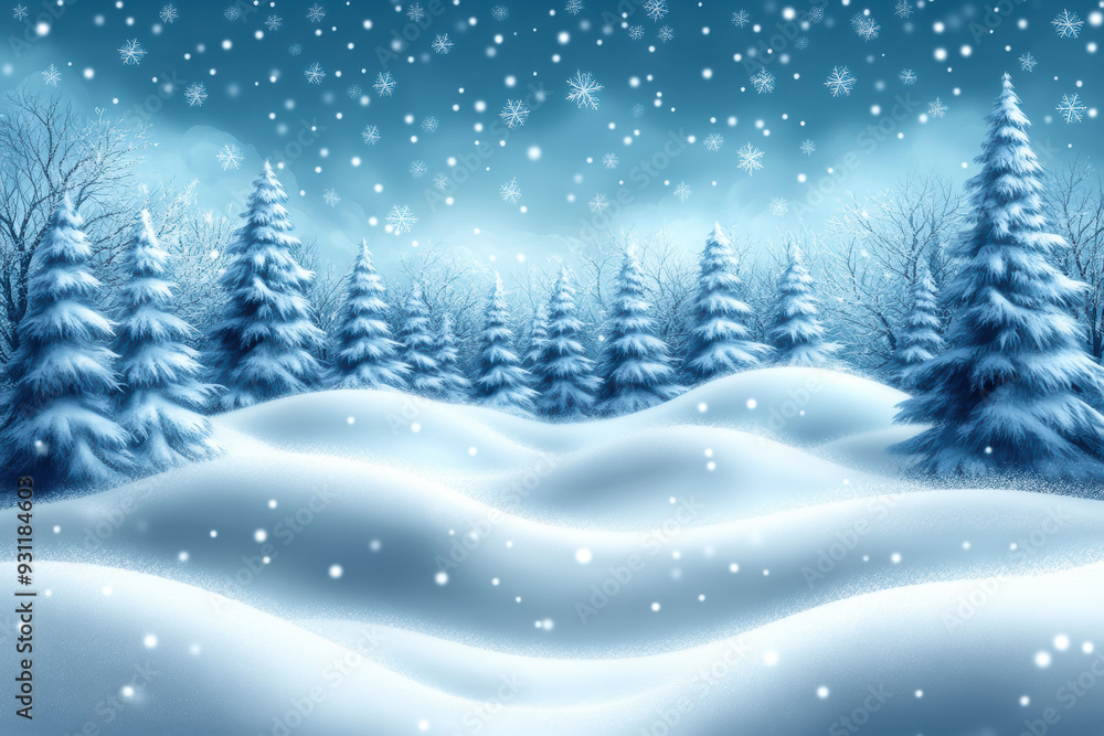 Blurry Forest and Snowy Foreground Blurry Forest and Snowy Foreground