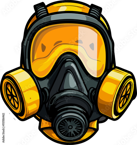 Gas mask clipart desing illustration