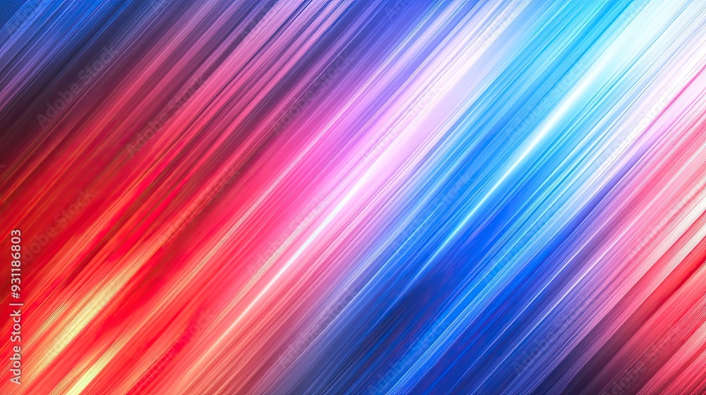 Abstract background with red, pink, and blue diagonal stripes and light streaks. Abstract background with red, pink, and blue diagonal stripes and light streaks.