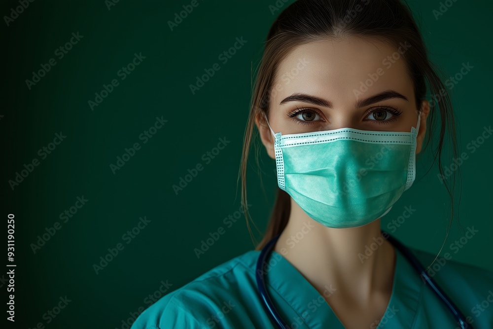 Nurse In Green Medical Setting Nurse In Green Medical Setting