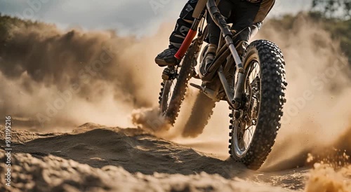 Off-Road Biking Thrill: Dynamic Tire in Motion