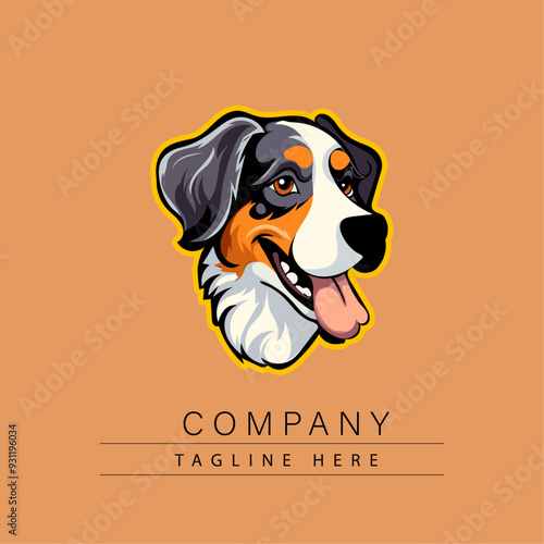 vector illustration of dog Logo Design for pet shop.