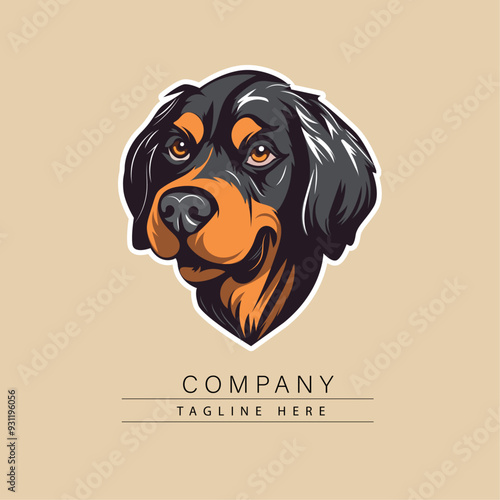 Illustration of Dog Cartoon Logo Design for pet shop , vector illustration design.
