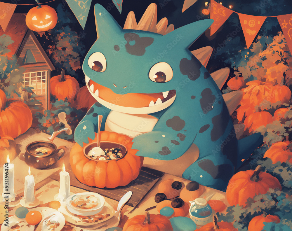 Fototapeta premium halloween monsters spooky ghost